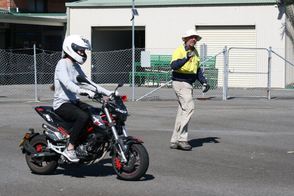 woman having a driving lesson